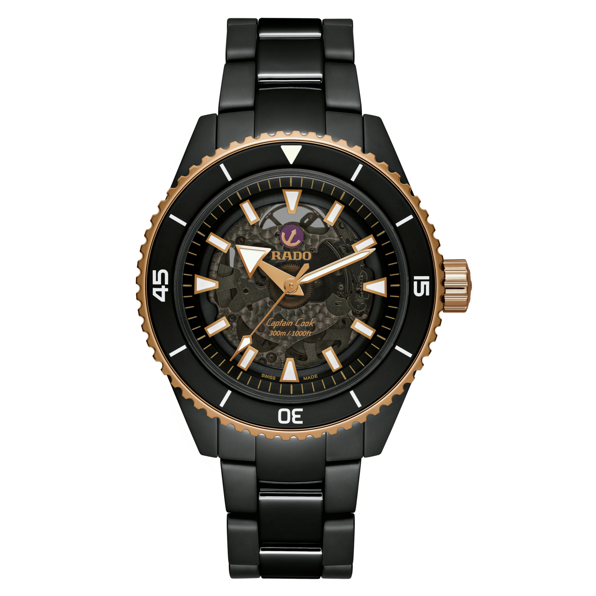Rado 瑞士雷達錶 | Capital Cook 高科技陶瓷鏤空潛水腕錶 43mm