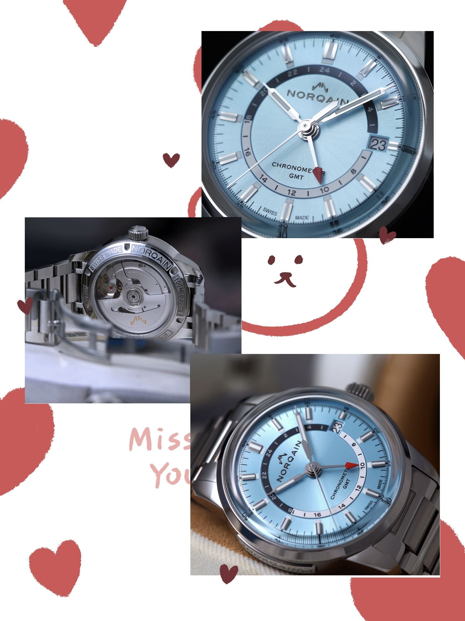 Norqain | Freedom 60 GMT Ice Blue  冰藍