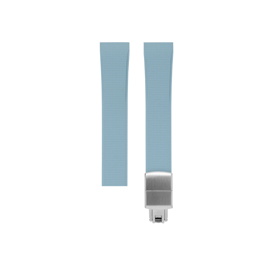 Delugs Cartier Santos de Cartier 專用 Sailcloth 紋理 CTS 橡膠錶帶｜Baby Blue 淺藍