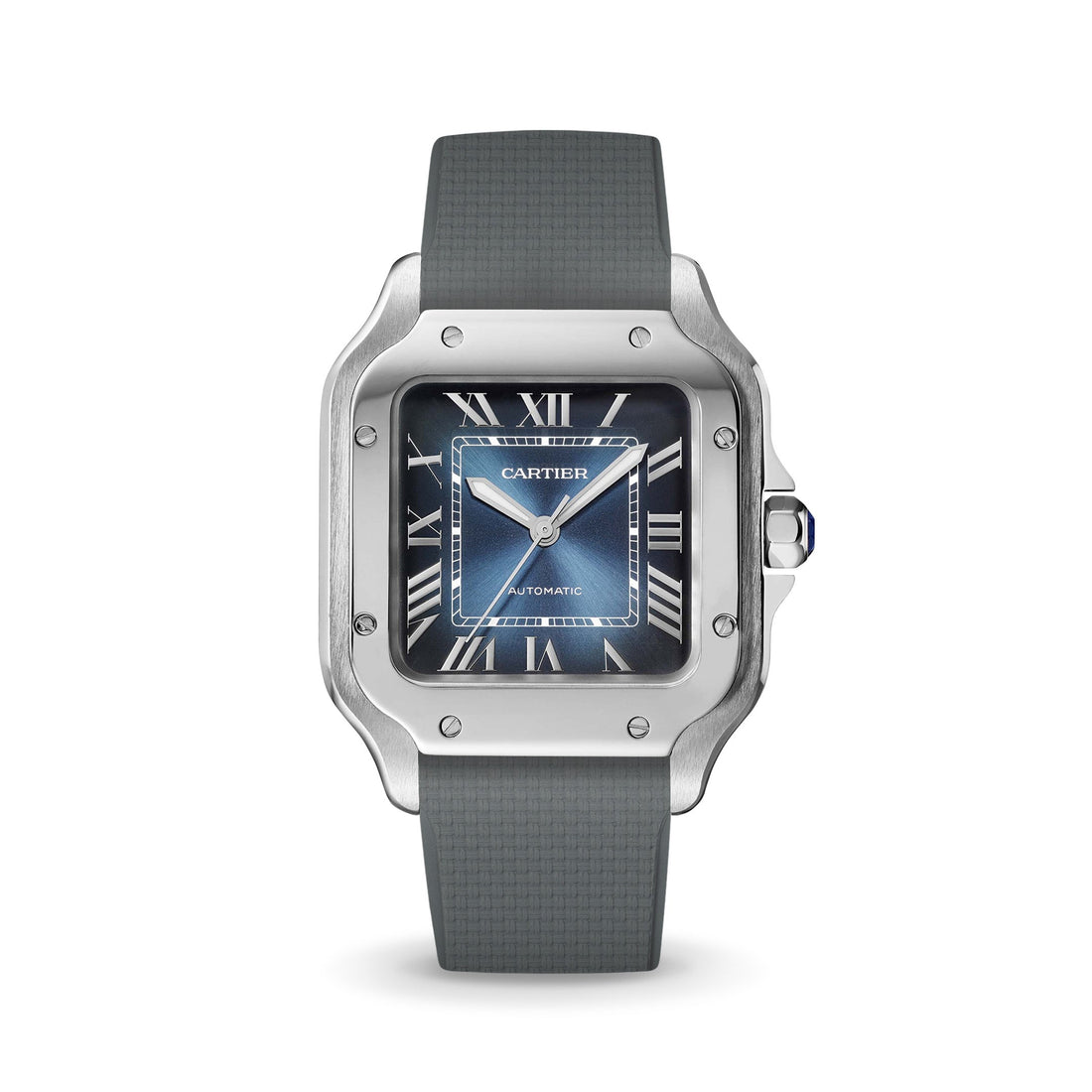 Delugs Cartier Santos de Cartier 專用 Sailcloth 紋理 CTS 橡膠錶帶｜Grey 灰色