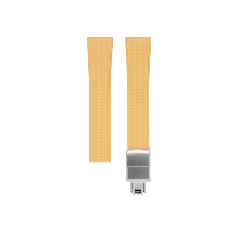 Delugs Cartier Santos de Cartier 專用 Sailcloth 紋理 CTS 橡膠錶帶｜Gold 金色