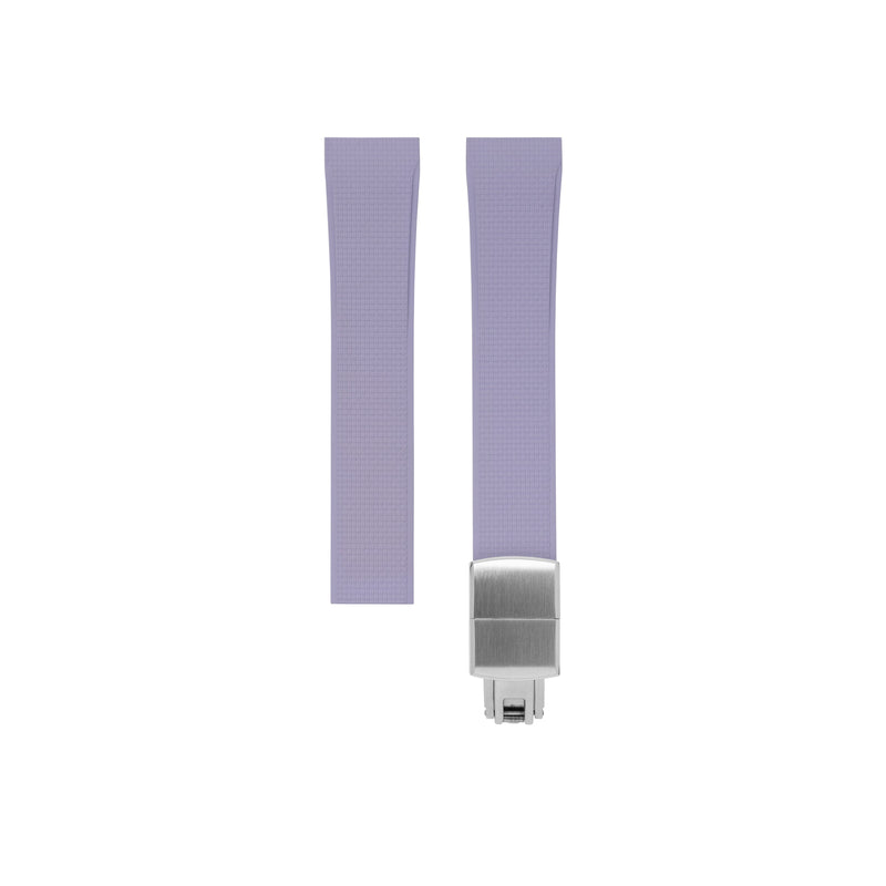 Delugs Cartier Santos de Cartier 專用 Sailcloth 紋理 CTS 橡膠錶帶｜Lavender 薰衣草紫