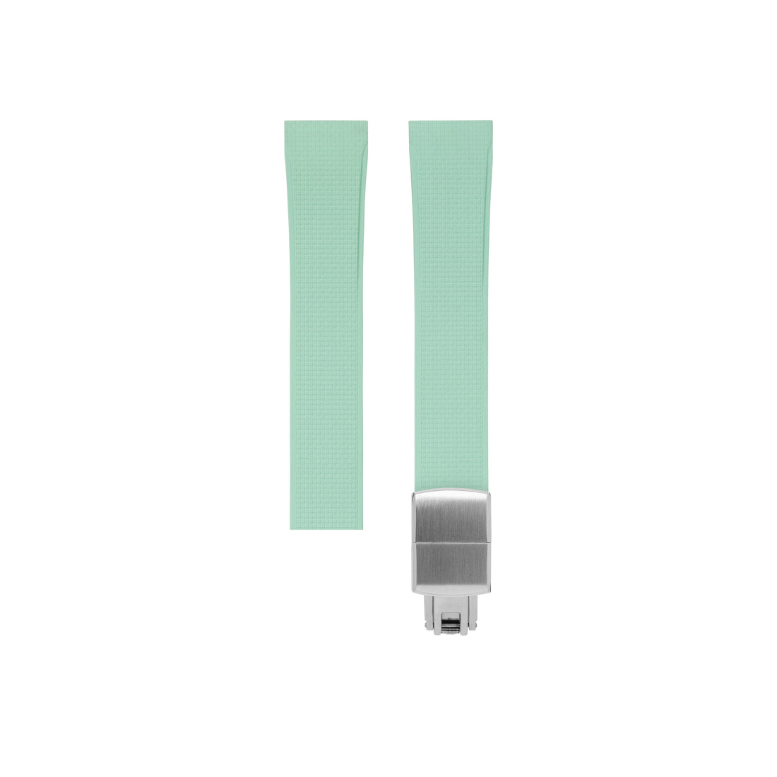 Delugs Cartier Santos de Cartier 專用 Sailcloth 紋理 CTS 橡膠錶帶｜Mint Green 薄荷綠