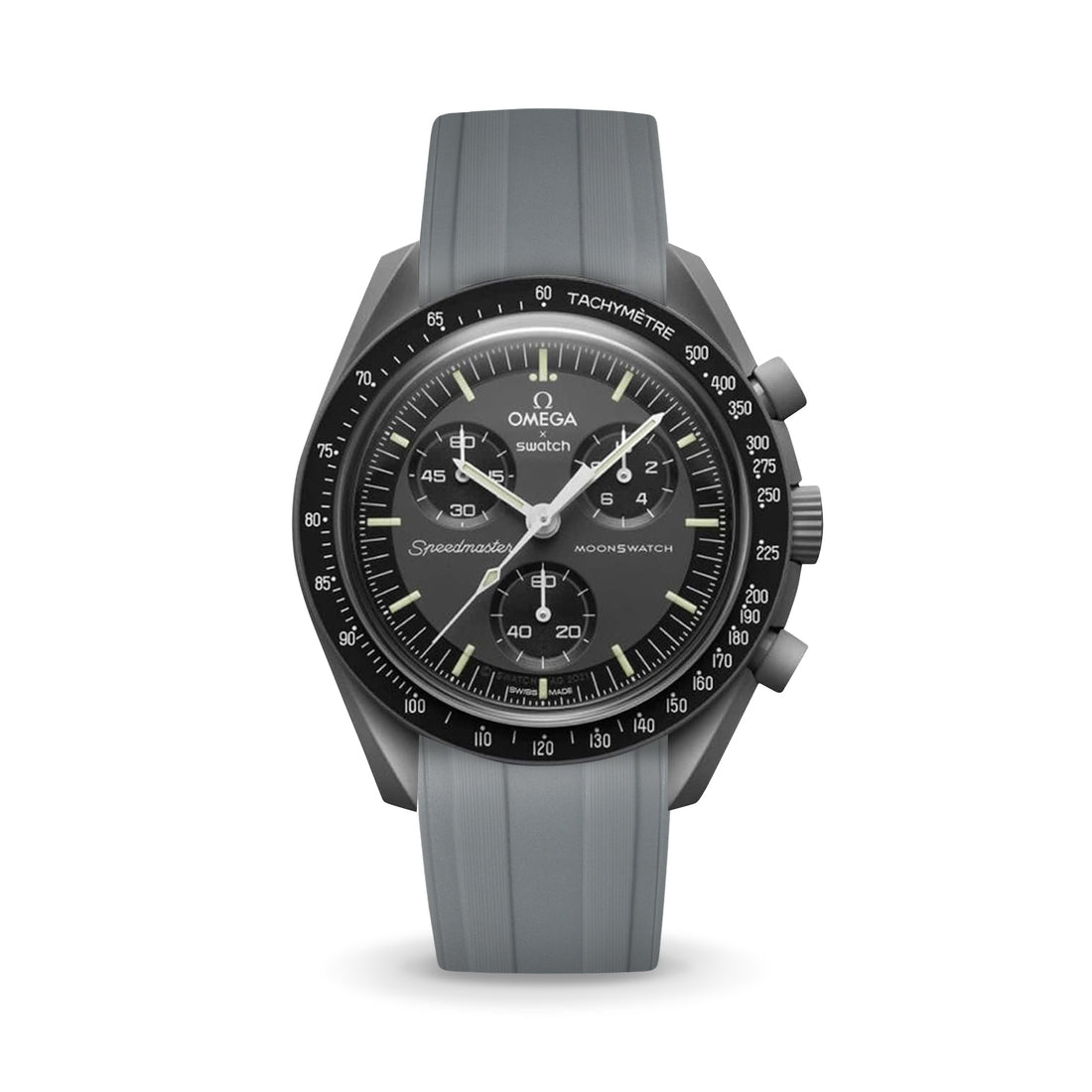Delugs Omega Speedmaster／MoonSwatch 專用 CTS 橡膠錶帶｜Grey 灰色