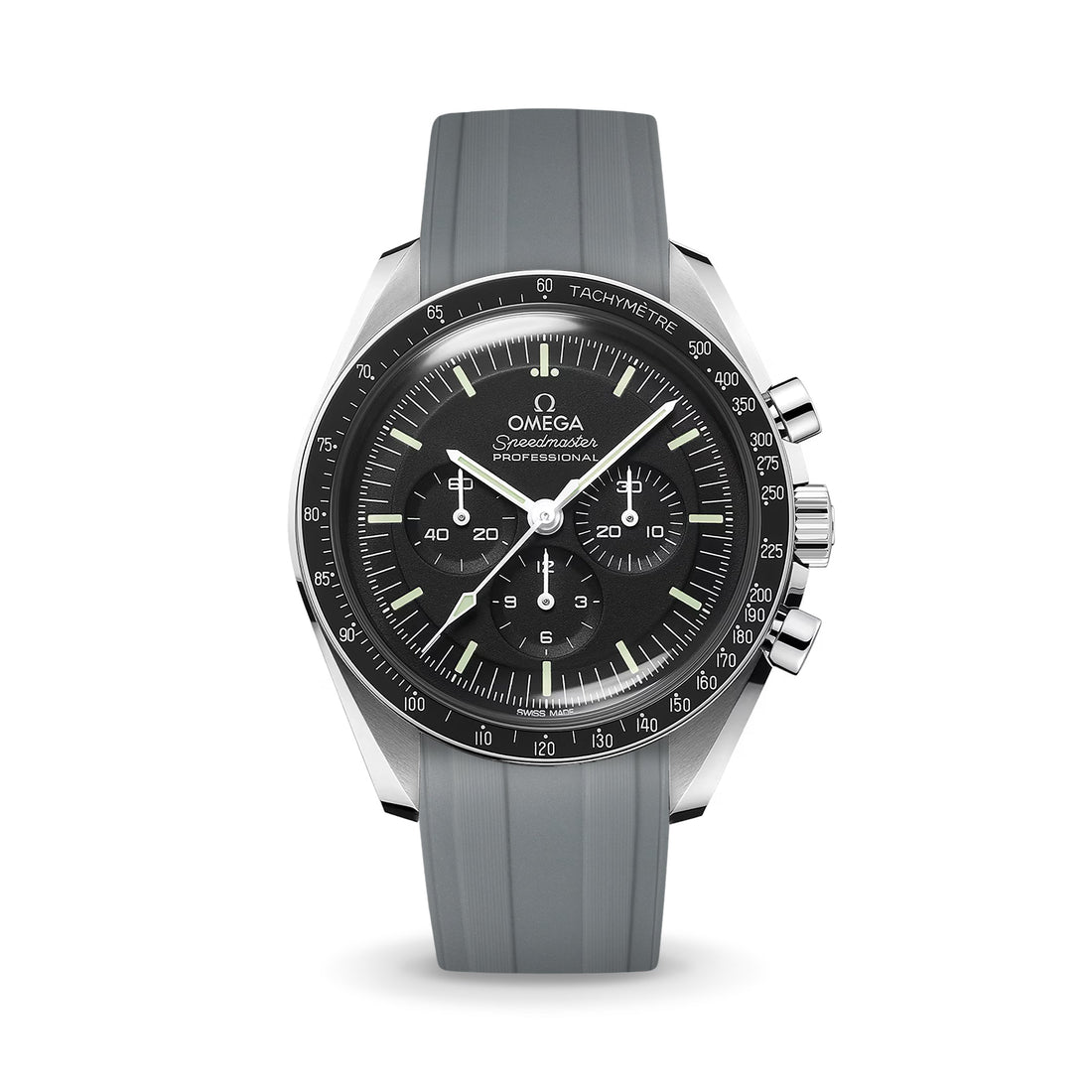 Delugs Omega Speedmaster／MoonSwatch 專用 CTS 橡膠錶帶｜Grey 灰色