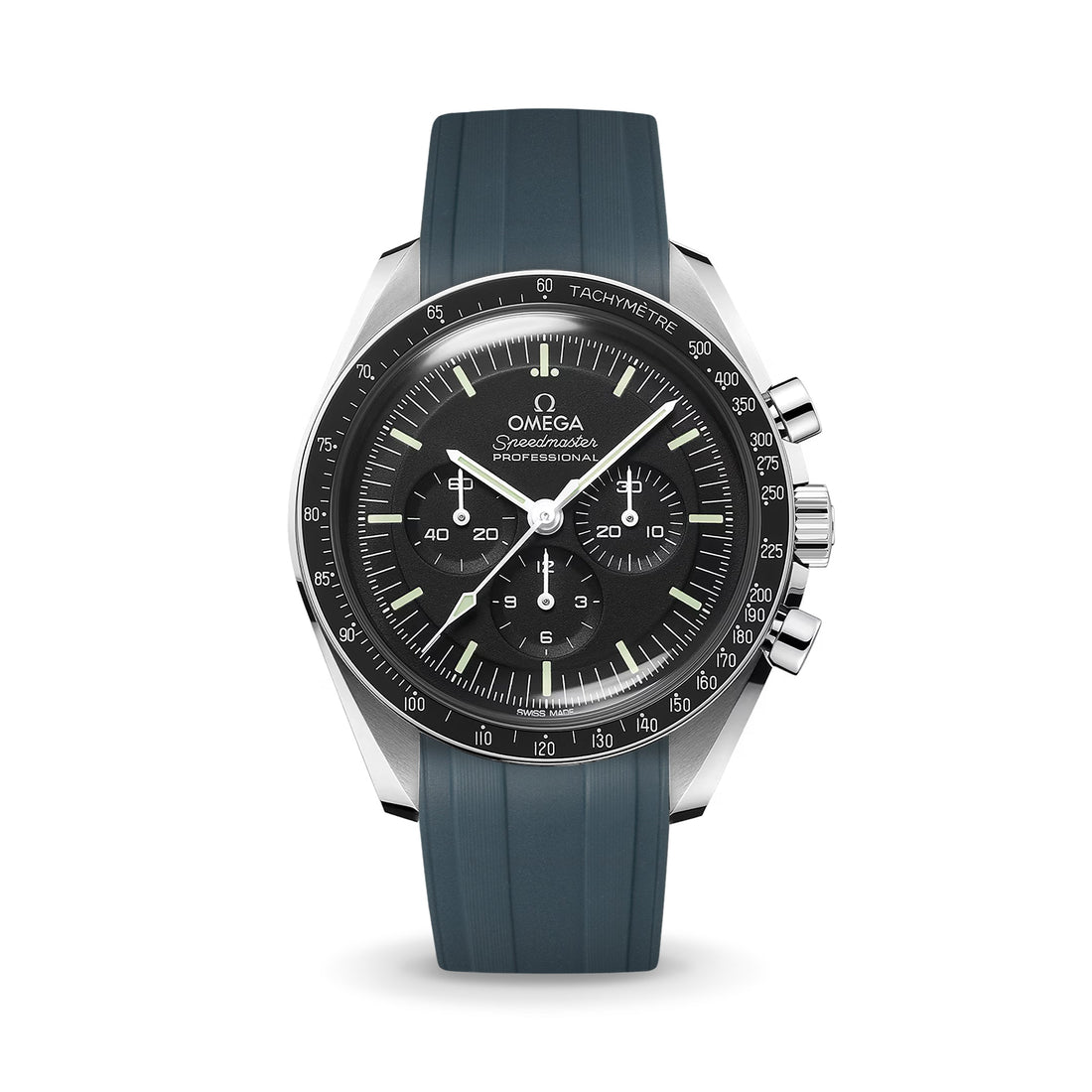 Delugs Omega Speedmaster／MoonSwatch 專用 CTS 橡膠錶帶｜Navy 海軍藍