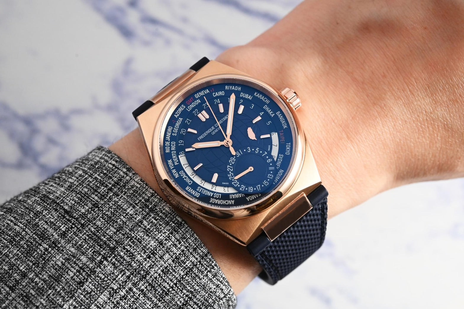 FrederiqueConstant  瑞士康斯登| HighLife 台灣限量版世界時區