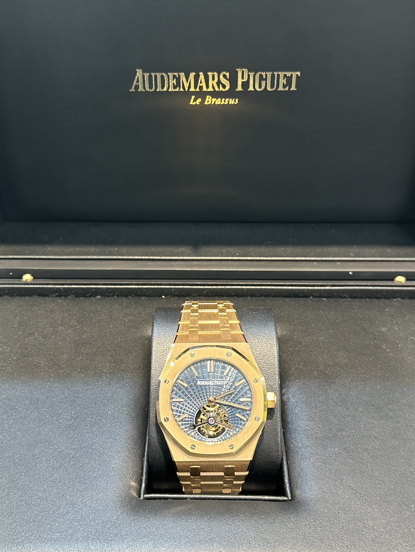 (寄售)Audemars Piguet 愛彼錶 | Royal oaks 皇家橡樹超薄陀飛輪 26522OR 藍色 近全新