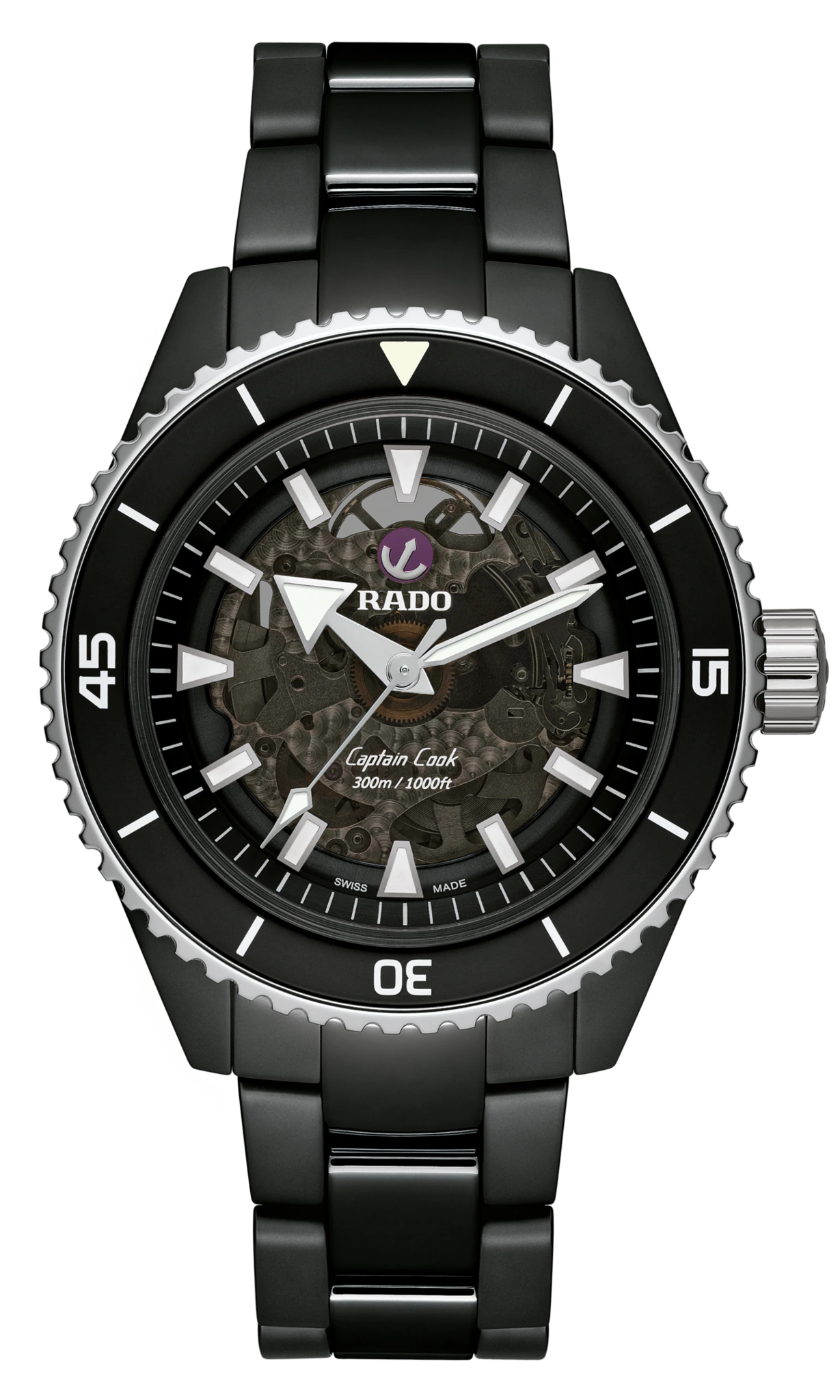 Rado 瑞士雷達錶 | Capital Cook 高科技陶瓷鏤空潛水腕錶 43mm